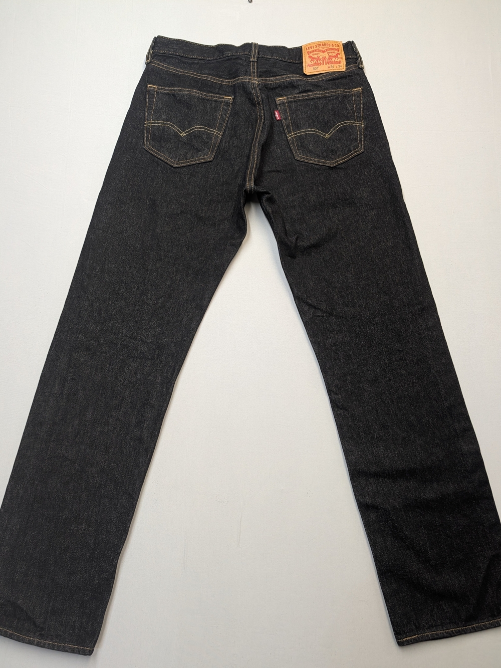 NWOT Levi’s 501 Jeans Men’s 34x34 Black Denim Button Fly Straight Leg WaterLess